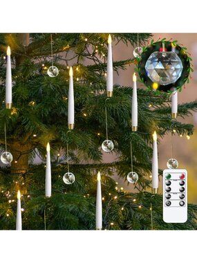 Flameless LED Taper Candles with Remote Timer, 12pcs Warm White Flickering Decor